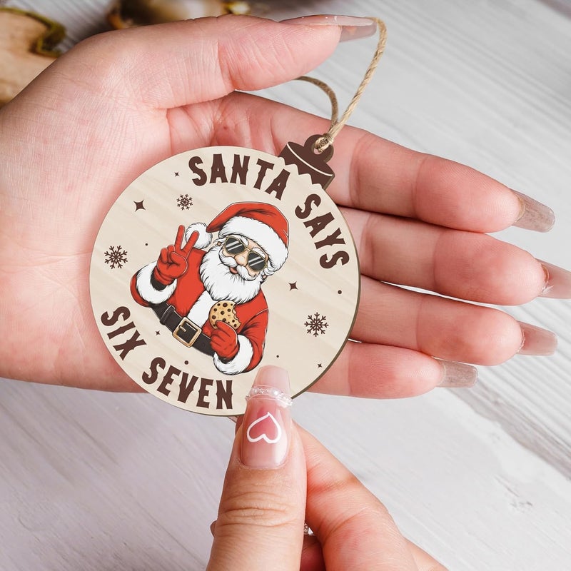 Hyperlama 67 Ornament 2025, Funny 6 7 Ornament Stocking Stuffers for Teens Girl, Boy, The Year of 67 Ornaments for Christmas Tree, Santa Says Six Seven Trendy Stuff, Late Christmas Gag Gifts - Image 4